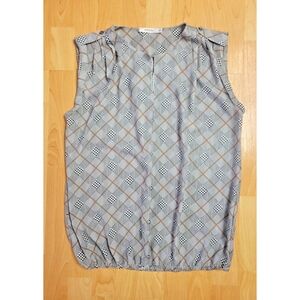 Ricki's houndstooth plaid sleeveless blouse